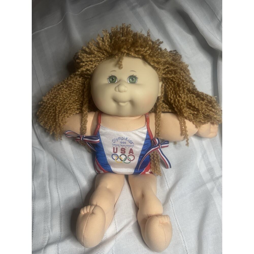 Cabbage Patch Kids OLYMPIKIDS Swimming Brown Hair special Olympics, 96 Green Eye